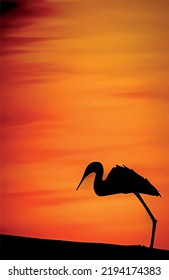 artificial intelligence drawings.bird silhouettes from nature.