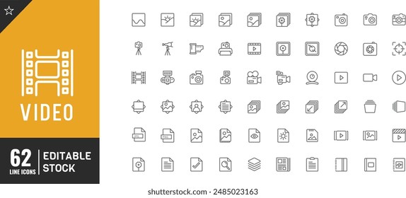 Artificial intelligence: Editable line icon set. Vector illustration.	
