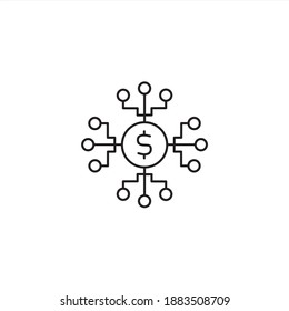 Artificial intelligence financial icon. Artificial intelligence icon design. Vector