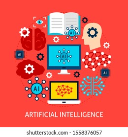 Artificial Intelligence Vector Concept Poster Design Stock Vector Royalty Free 1564098253 Artificial Intelligence Vector Concept Poster Design Stock Vector Royalty Free 1564098253