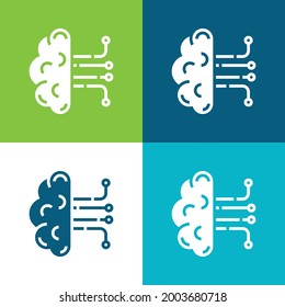 Künstliche Intelligenz Setzen Sie vier minimale Farbensymbole auf