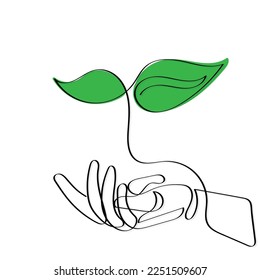 Inteligencia Artificial y fuerza de la línea de la naturaleza vector de arte .