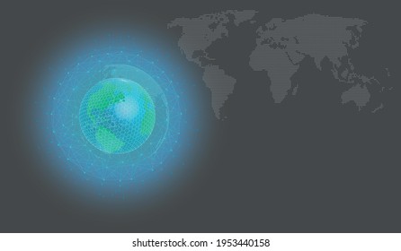 Artificial intelligence and future technology background, internet connection, science and technology background
