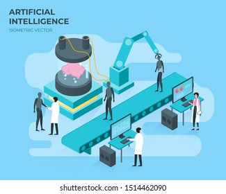 Artificial intelligence. Future technology and engineering concept