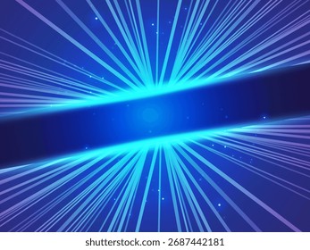 Inteligencia artificial con fondo de horizonte futurista con efecto de luz azul Concepto de diseño de Vector de tecnología avanzada. futuro abstracto de fondo de tecnología para Sitio web, Sitio web, big data.