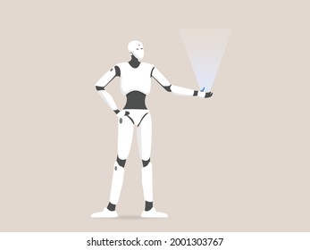 Artificial intelligence futuristic robot character