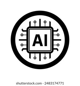 Artificial Intelligence generated, AI sign for content.