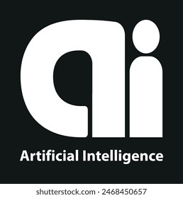  Artificial intelligence generated icon vector AI sign for graphic design, logo, website, social media, mobile app, UI illustration. 