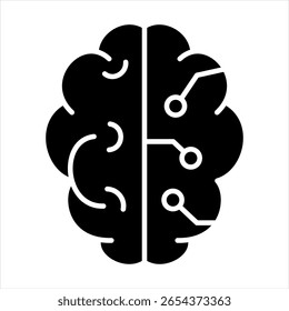 Artificial Intelligence Glyph Icon Vector Illustration