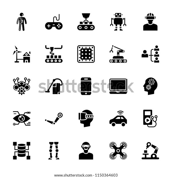 Artificial Intelligence\
Glyph Vector Icons 