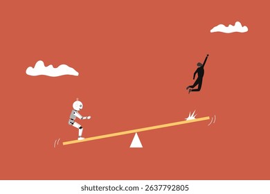 Artificial intelligence helping businessman make strategy and forecast. concept of support coworker, assistance, and partnership