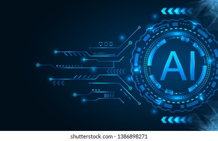 Artificial Intelligence Hud Elements Ai Machine Stock Vector (Royalty ...