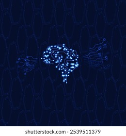 Artificial Intelligence. The human brain.Vector illustration EPS10.