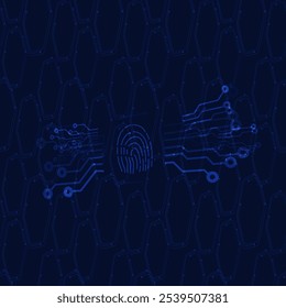 Künstliche Intelligenz. Ein Fingerabdruck. Vektorgrafik EPS10.