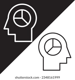 Artificial Intelligence with human head icon. Human head vector icon from Artificial Intelligence collection. Outline style Avatar icon