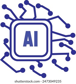  artificial intelligence icon ,AI icon ,AI chip icon