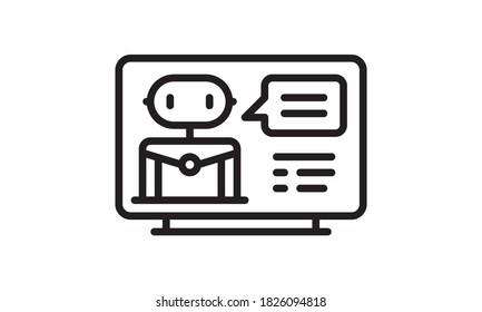 artificial intelligence icon. ai concept symbol design, vector. Computing, robot.