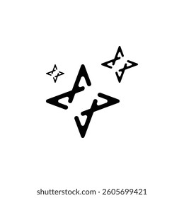 Artificial intelligence icon. AI icon with three stars for logo, application and website. Flat vector illustration EPS10