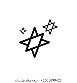 Artificial intelligence icon. AI icon with three stars for logo, application and website. Flat vector illustration EPS10