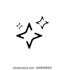 Artificial intelligence icon. AI icon with three stars for logo, application and website. Flat vector illustration EPS10