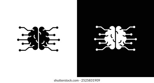 Ícone de inteligência artificial Ilustração de design de arte