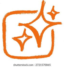 Artificial Intelligence Icon Crayon Chalk Drawing Doodle Vector