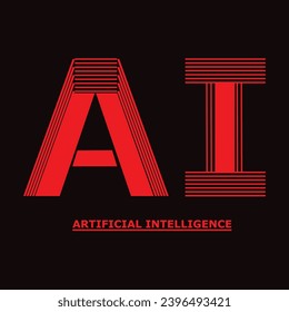 artificial intelligence icon design background