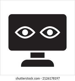 Artificial Intelligence icon, Desktop computer, best used for banner or application, with simple shape and eps 10 file format