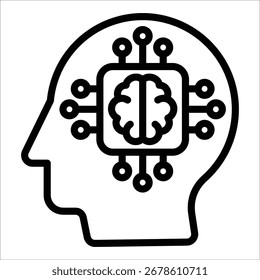 Elemento De Ícone De Inteligência Artificial Para Design