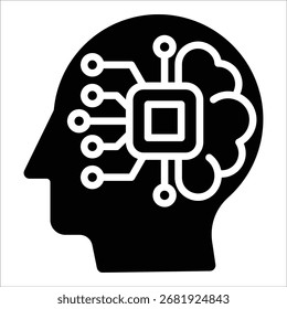 Artificial Intelligence Icon Element For Design
