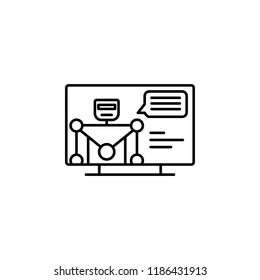 Artificial intelligence icon. Element of future technology icon for mobile concept and web apps. Thin line Artificial intelligence icon can be used for web and mobile