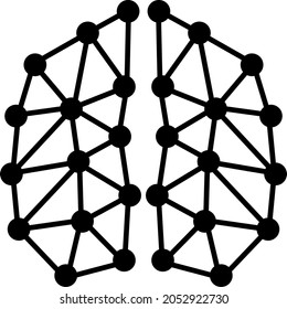 Artificial intelligence icon with flat style. Isolated vector artificial intelligence icon image, simple style.