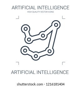 artificial intelligence icon. high quality line artificial intelligence icon on white background. from artificial intelligence collection flat trendy vector artificial intelligence symbol. 