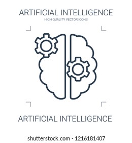 artificial intelligence icon. high quality line artificial intelligence icon on white background. from artificial intelligence collection flat trendy vector artificial intelligence symbol. 