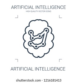 artificial intelligence icon. high quality line artificial intelligence icon on white background. from artificial intelligence collection flat trendy vector artificial intelligence symbol. 