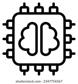 Artificial Intelligence Icon illustration, for uiux, infographic, etc