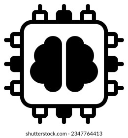 Icono de inteligencia artificial, para uiux, infografía, etc