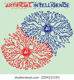 artificial intelligence icon image vector illustration clipart Machine Learning 