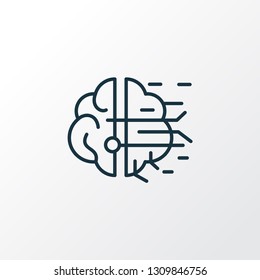 Artificial intelligence icon line symbol. Premium quality isolated AI element in trendy style.