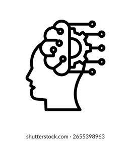 Artificial Intelligence Icon Line Vector Illustration