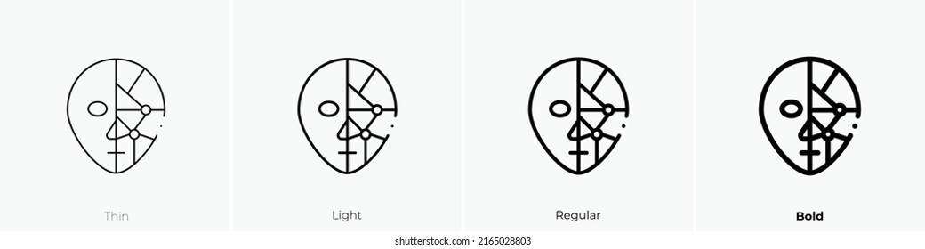 artificial intelligence icon. Linear style sign isolated on white background. Vector illustration.