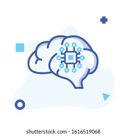 Artificial intelligence icon . Machine learning icon. Deep learning icon