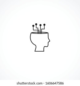 artificial intelligence icon on white background