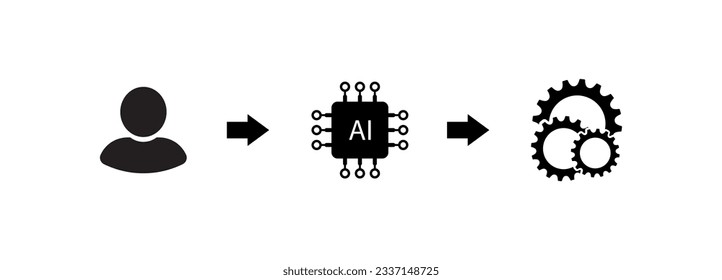 artificial intelligence icon on white background
