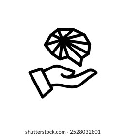 Symbol für künstliche Intelligenz auf weißem Hintergrund. Kann auch für Profis verwendet werden. Geeignet für Web-Apps, mobile Apps und Printmedien. Symboldesign