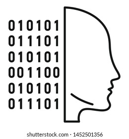 Artificial intelligence icon. Outline artificial intelligence vector icon for web design isolated on white background