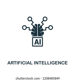 Artificial Intelligence icon. Premium style design from artificial intelligence collection. UX and UI. Pixel perfect artificial intelligence icon. For web design, apps, software, printing usage.
