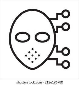 Artificial Intelligence icon, robot head, best used for banner or application, with simple shape and eps 10 file format