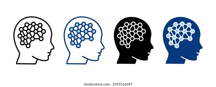 Artificial Intelligence Icon Set Multiple Style Collection