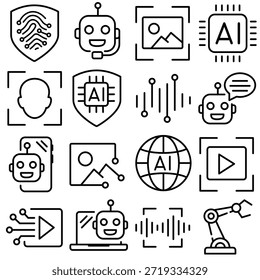 Estilo de Estrutura de Tópicos do Conjunto de Ícones de Inteligência Artificial (Parte 5)